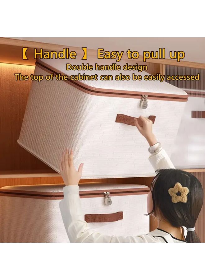 Foldable Portable Storage Box XL With Handle Multi Compartment Organizer For Bedding Clothes - Image 1